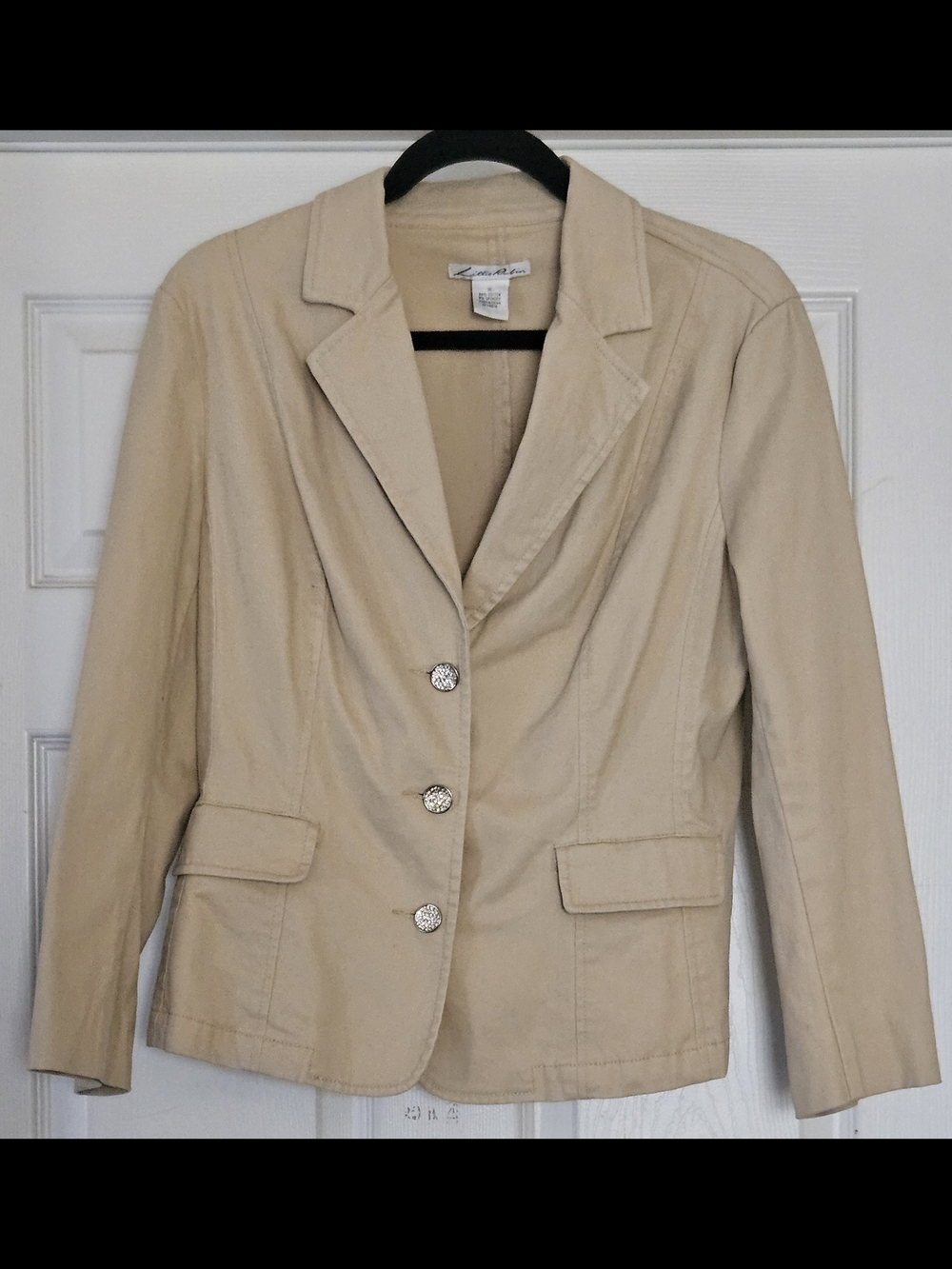 Lillie Rubin Cream Single-Breasted Blazer Jacket